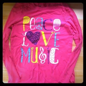Peace Love Music long sleeve